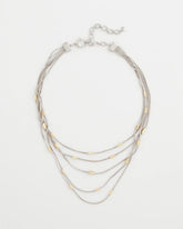 Chico's Jewelry Mixed Metal Multi-Strand Necklace