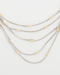 Chico's Jewelry Mixed Metal Multi-Strand Necklace