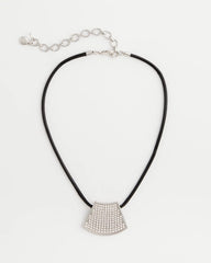 Chico's Jewelry Silver Glitz Pendant Necklace