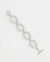 Chico's Jewelry Large Pave Link Toggle Bracelet