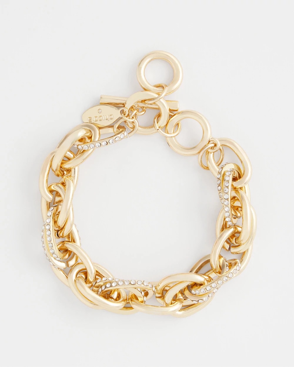 Chico's Jewelry Pave Link Toggle Bracelet
