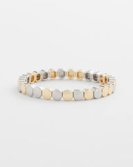 Chico's Jewelry Silver & Gold Tone Round Stretch Bracelet