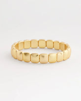 Chico's Jewelry Golden Matte Square Stretch Bracelet
