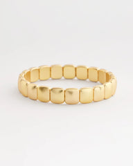 Chico's Jewelry Golden Matte Square Stretch Bracelet