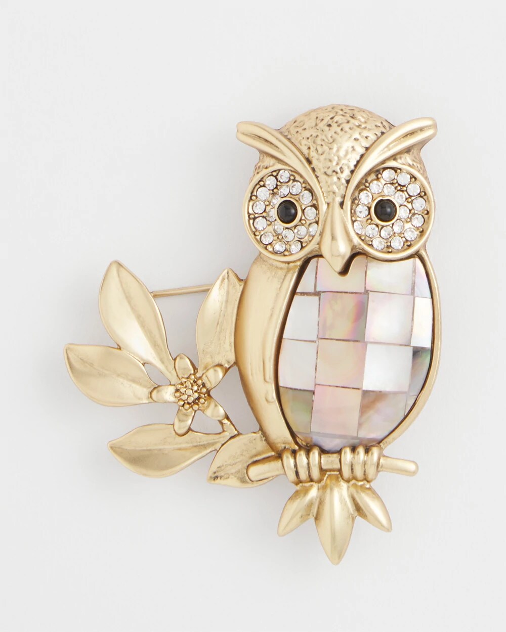 Chico's Jewelry Goldtone Owl Brooch