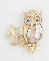 Chico's Jewelry Goldtone Owl Brooch
