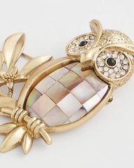Chico's Jewelry Goldtone Owl Brooch