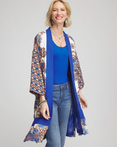 Chico's Accessories Crepe Long Printed Kimono