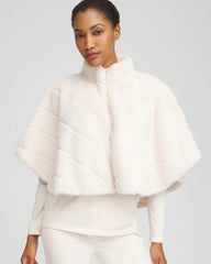 Chico's Accessories Faux Fur Funnelneck Capelet