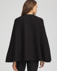 Chico's Accessories Faux Leather Trim Cape