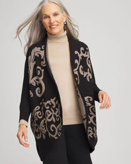 Chico's Accessories Ottoman Jacquard Cocoon Cardigan
