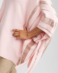 Chico's Accessories Sequin Striped Sweater Poncho