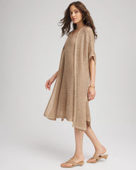 Chico's Accessories Crochet-Knit Sequins Ruana