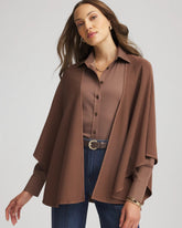 Chico's Accessories Crepe Open-Front Ruana