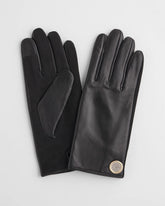 Chico's Accessories Leather Button Detail Gloves