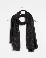 Chico's Accessories Metallic Stripe Oblong Scarf