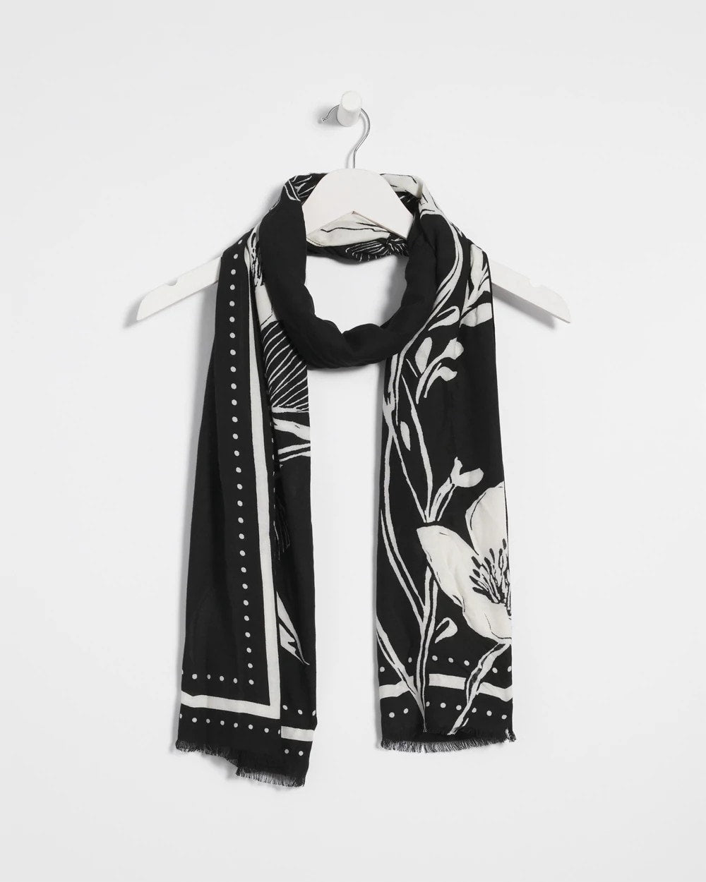 Chico's Accessories Floral Woven Oblong Scarf