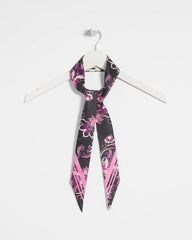 Chico's Accessories Floral Animal Print Skinny Scarf