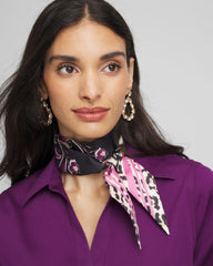 Chico's Accessories Floral Animal Print Skinny Scarf