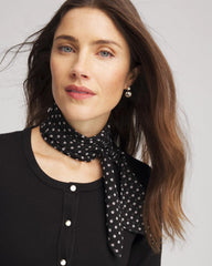 Chico's Accessories Polka Dot Skinny Scarf
