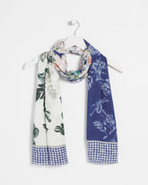 Chico's Accessories Colorblock Floral-Print Oblong Scarf