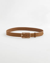 Chico's Accessories Cognac Enamel Buckle Trouser Belt