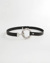 Chico's Accessories Silver Toggle Trouser Belt