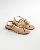 Chico's Accessories Beach Seashell T-Strap Sandals