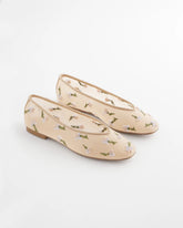 Chico's Accessories Orchid Embroidered Ballet Flats