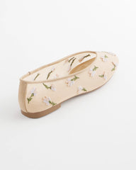 Chico's Accessories Orchid Embroidered Ballet Flats