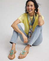 Chico's Accessories Butterfly T-Strap Sandal