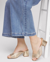 Chico's Accessories Vinia Metallic Rope Block Heels