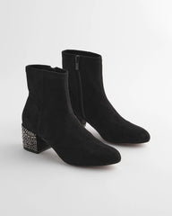 Chico's Accessories Embellished Destiny Art Deco Boot Heels