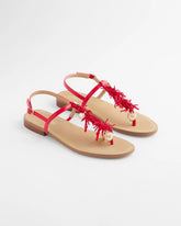 Chico's Accessories Coral Beach T-Strap Sandals