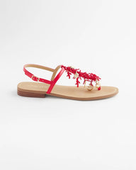 Chico's Accessories Coral Beach T-Strap Sandals