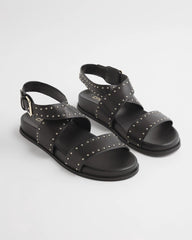 Chico's Accessories Black Leather Sandals