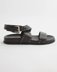 Chico's Accessories Black Leather Sandals