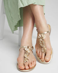 Chico's Accessories Sioux Flower T-Strap Sandals