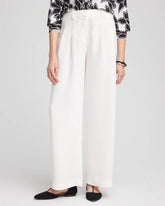 Chico's Petites Petite Crepe Pleated Relaxed Pants