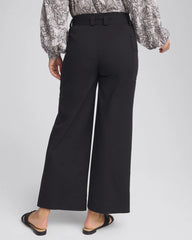 Chico's Petites Petite Belted Twill Utility Cropped Pants