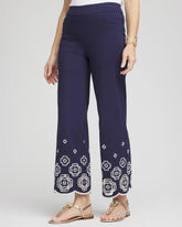Chico's Petites Petite Brigitte™ 180 Embroidered Wide-Leg Cropped Pants