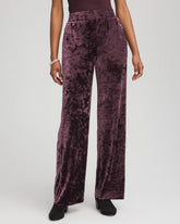 Chico's Petites Petite Crushed Velvet Wide-Leg Pants