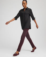 Chico's Petites Petite Circle Jacquard Juliet Slim Ankle Pants