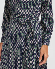 Chico's Petites Petite Chain Print Maxi Shirtdress