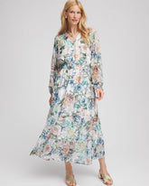 Chico's Petites Petite Georgette Tie-Front Maxi Dress