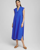 Chico's Petites Petite Popover Poplin Maxi Dress