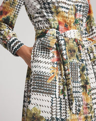 Chico's Petites Petite Artisanal Floral Print Maxi Shirtdress