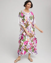 Chico's Petites Petite Island Cinch-Waist Kaftan Dress