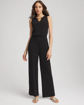 Chico's Petites Petite Travelers™ Jersey Knit Chain-Trim Jumpsuit
