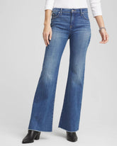 Chico's Petites Petite Girlfriend Frayed Flared Jeans